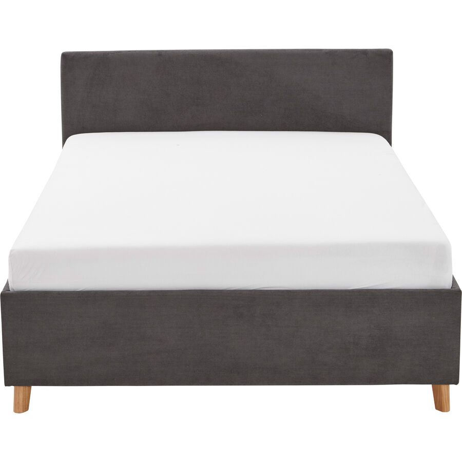 Kinderbett Kobi Grau Stoff 90 x 200 cm - Farbe: anthrazit - Kinderbett
