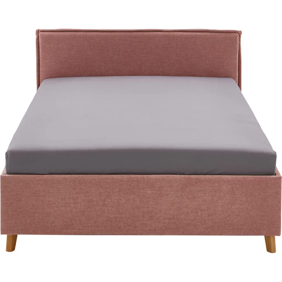 Kinderbett Falia Rosa Stoff/Holz 90 x 200 cm - Farbe: rose - Material: Stoff, Holz - Kinderbett