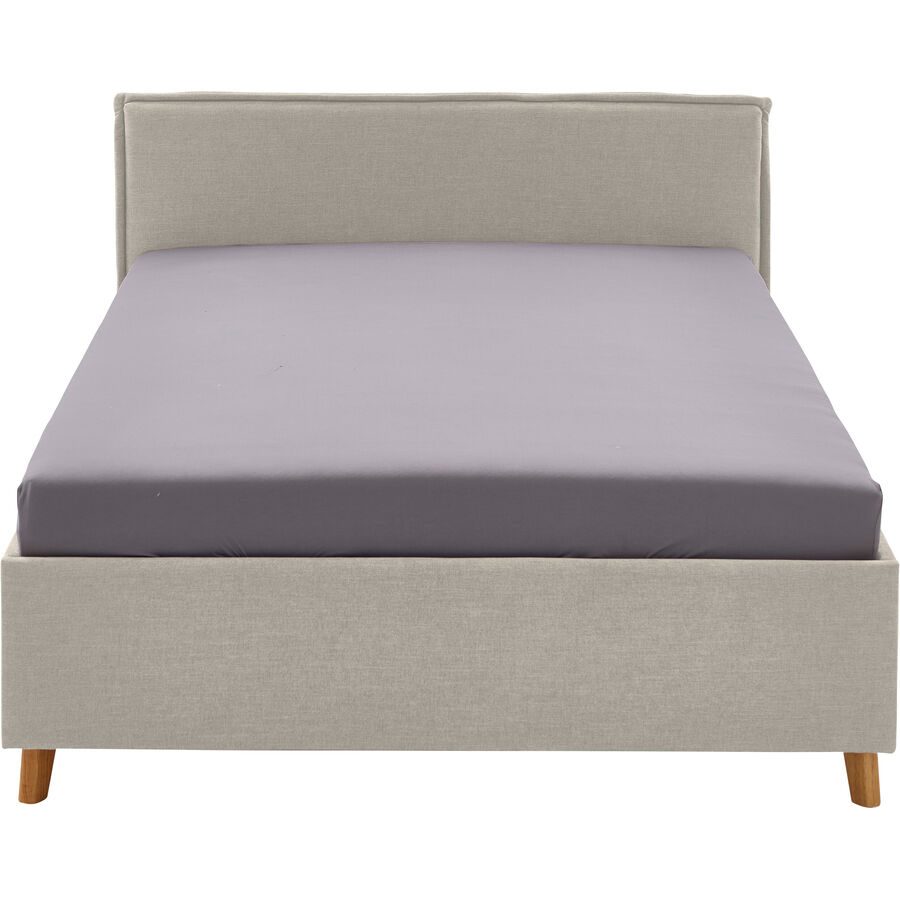 Kinderbett Falia Beige Stoff/Holz 140 x 200 cm - Material: Stoff, Holz - Kinderbett