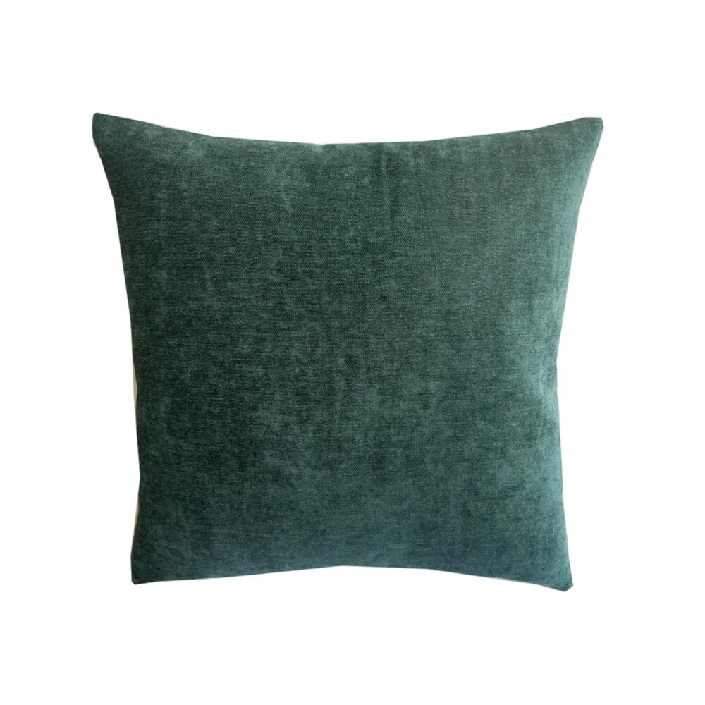 Zierkissenbezug Lea Grün Polyester 45 cm 45 cm - Farbe: tanne - Zierkissenbezug