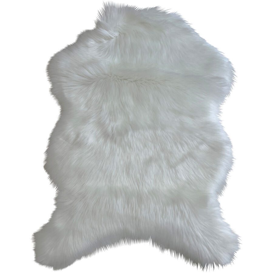Fell Alvina Weiss Polyester/Kunststoff 90 cm - Material: Acryl/Polyester - Fell