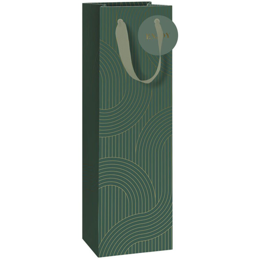 Stewo Flaschentasche Office Grün Papier 11 cm 36 cm - Flaschentasche