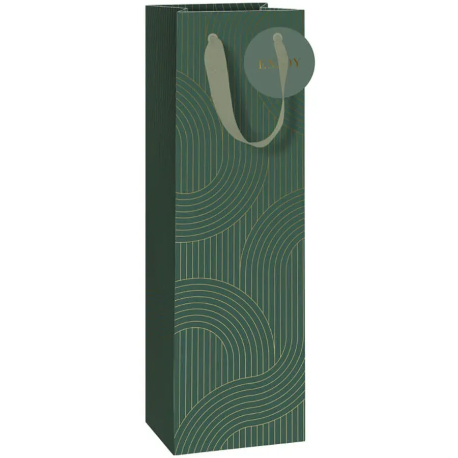 Stewo Flaschentasche Office Grün Papier 11 cm 36 cm - Flaschentasche