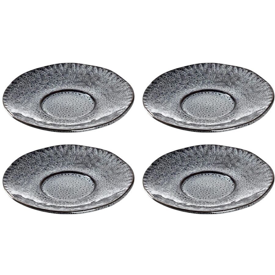 Untertassen-Set Leonardo Grau Keramik 20 mm - Farbe: anthrazit - Untertassen-Set