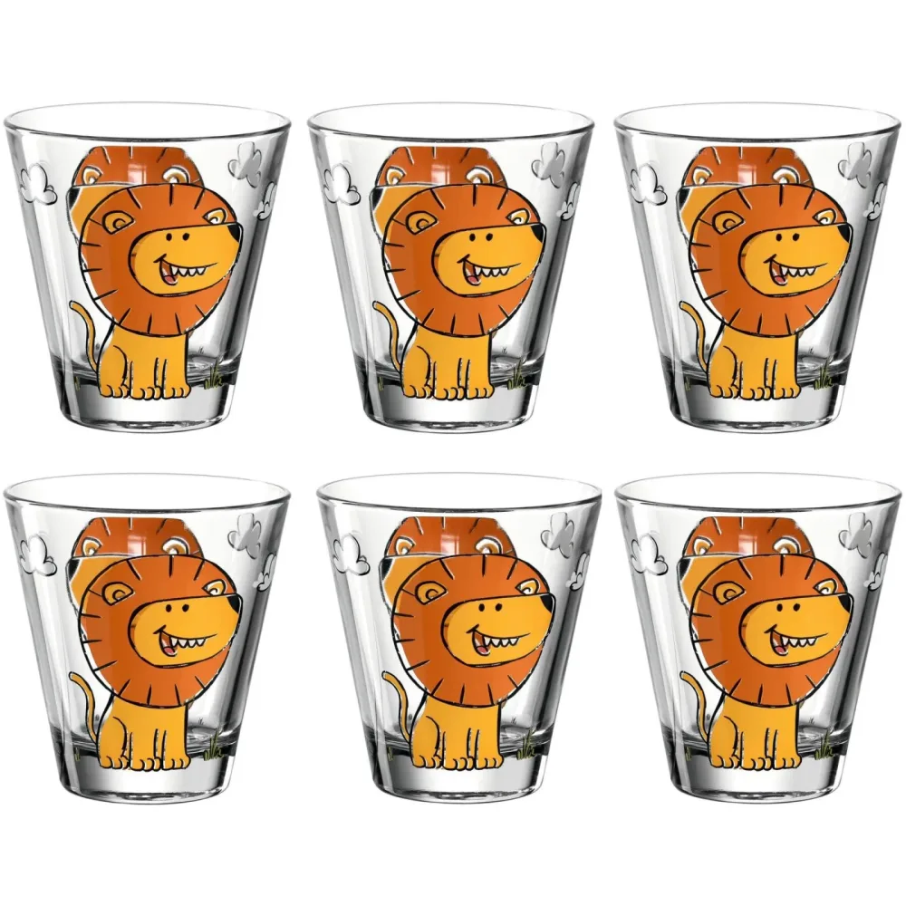 Kindergeschirr-Set Leonardo Braun/Transparent Glas 215 ml - Kindergeschirr-Set