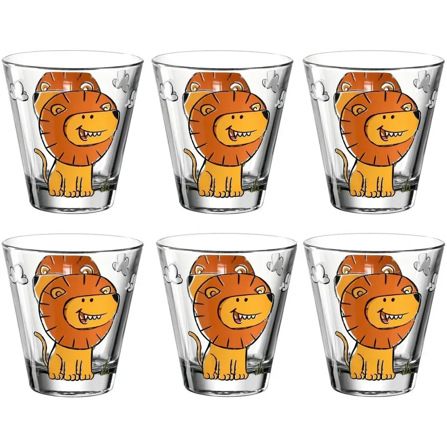Kindergeschirr-Set Leonardo Braun/Transparent Glas 215 ml - Kindergeschirr-Set