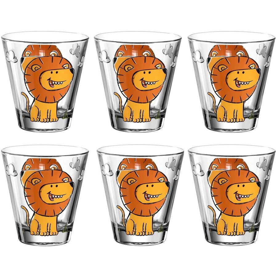 Kindergeschirr-Set Leonardo Braun/Transparent Glas 215 ml - Kindergeschirr-Set