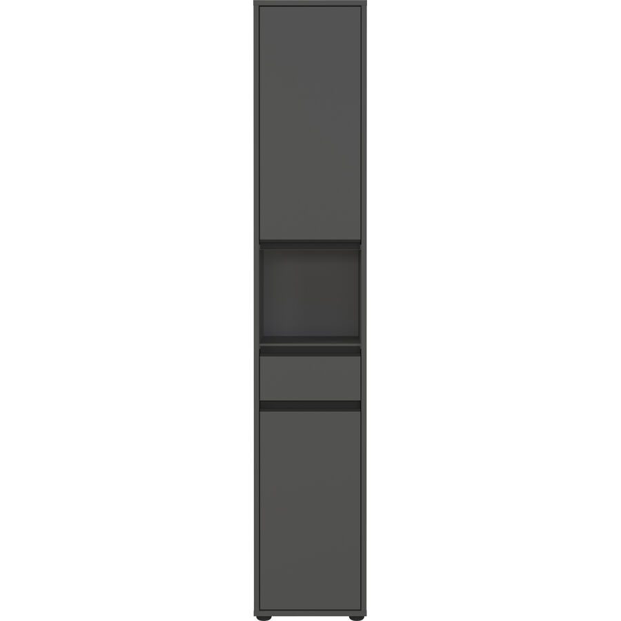 Hochschrank Christine Grau Holzwerkstoff 33 cm 34 cm 181 cm - Farbe: graphit - Hochschrank
