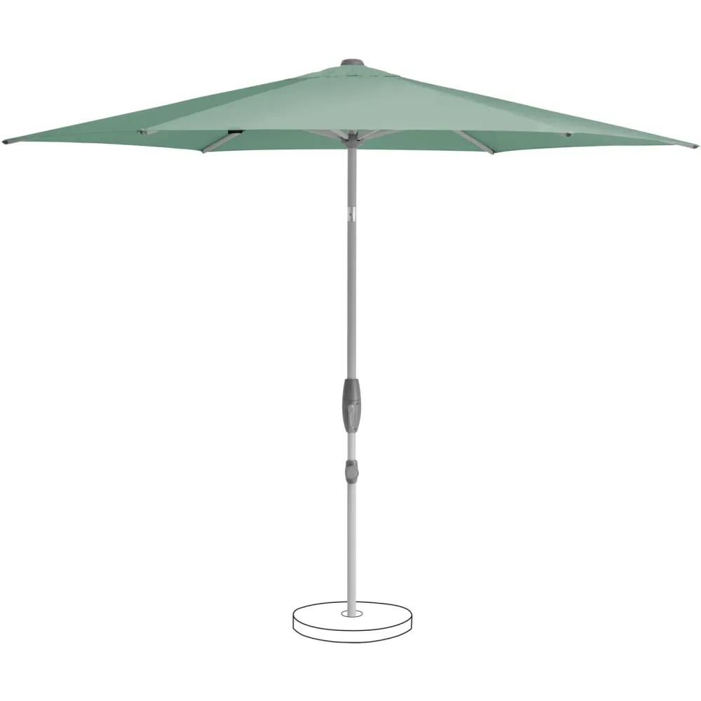 Suncomfort BY GLATZ Sonnenschirm Shell-Turn grün Polyester B 300 T 300 cm - Sonnenschirm