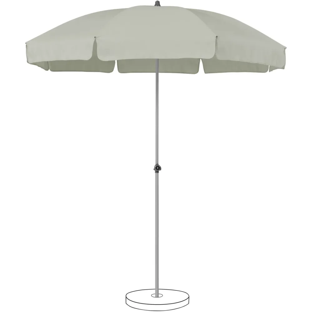 Suncomfort BY GLATZ Sonnenschirm Siesta rot, hellgrau Polyester B 180 T 180 cm - Sonnenschirm