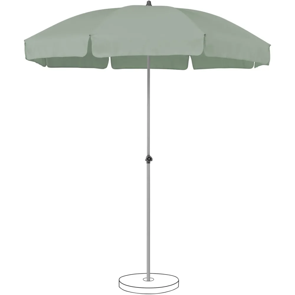 Suncomfort BY GLATZ Sonnenschirm Siesta grün Polyester B 180 T 180 cm - Sonnenschirm