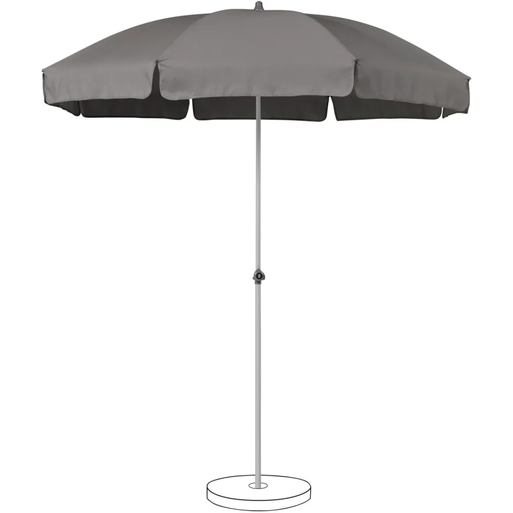 Suncomfort BY GLATZ Sonnenschirm Siesta stonegrey Polyester B 180 T 180 cm - Sonnenschirm