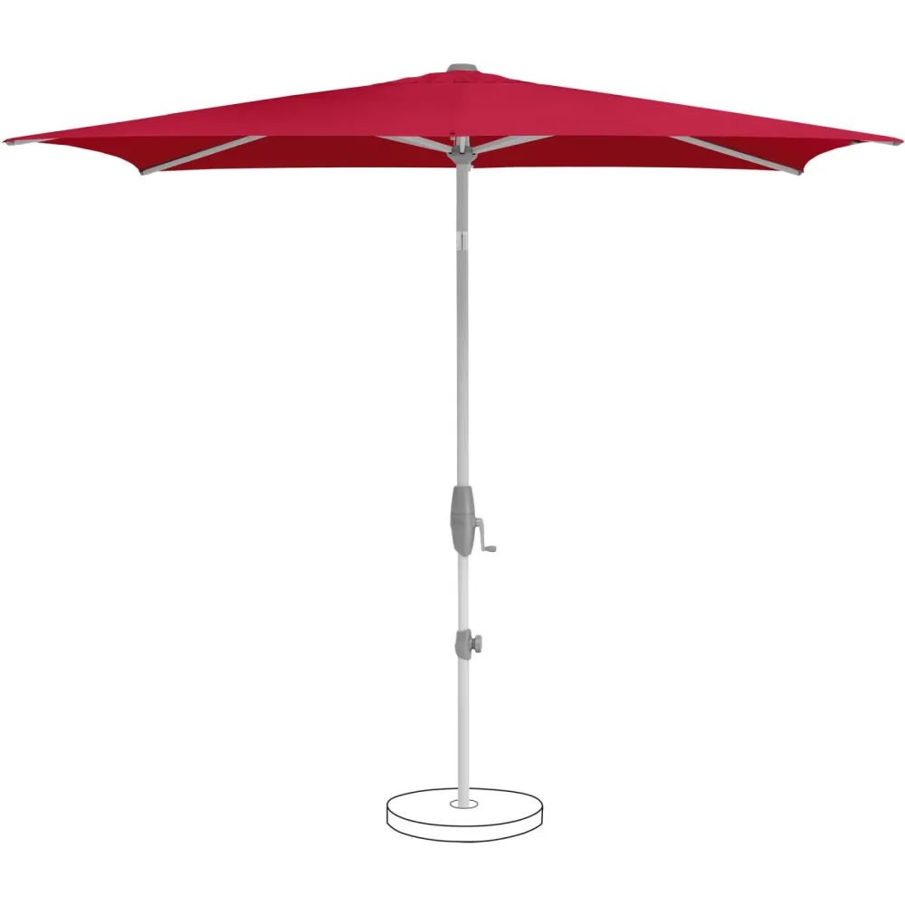 Suncomfort BY GLATZ Sonnenschirm Shell-Turn rot Polyester B 250 T 200 cm - Sonnenschirm