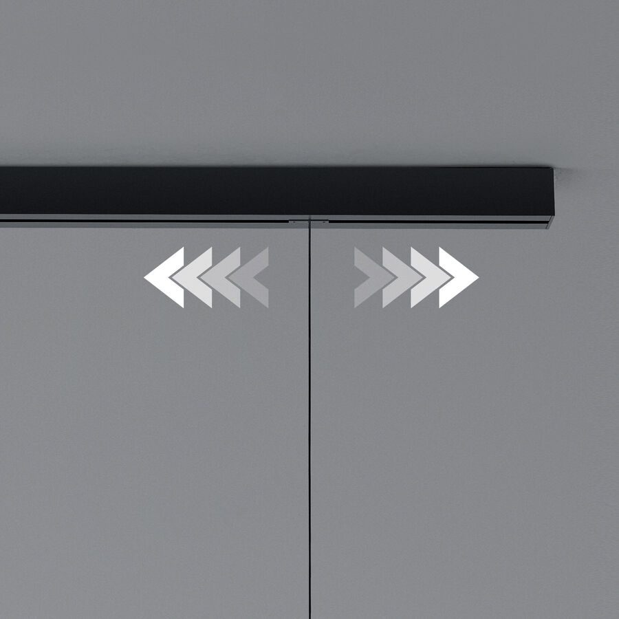 Designer-Pendellampen-Schiene Bankamp Strada Pro schwarz 150 cm - Material: Aluminium - Schiene