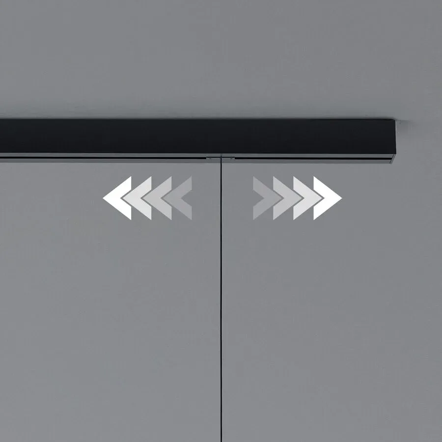 Designer-Pendellampen-Schiene Bankamp Strada Pro schwarz 150 cm - Material: Aluminium - Schiene