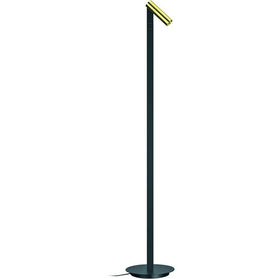 Designer-Steh/Leselampe links Bankamp Spot Messing blank dimmbar H 120 cm - LED - Lichtfarbe: Extra warmweiss - Material: Aluminium/Eisen/Acryl -