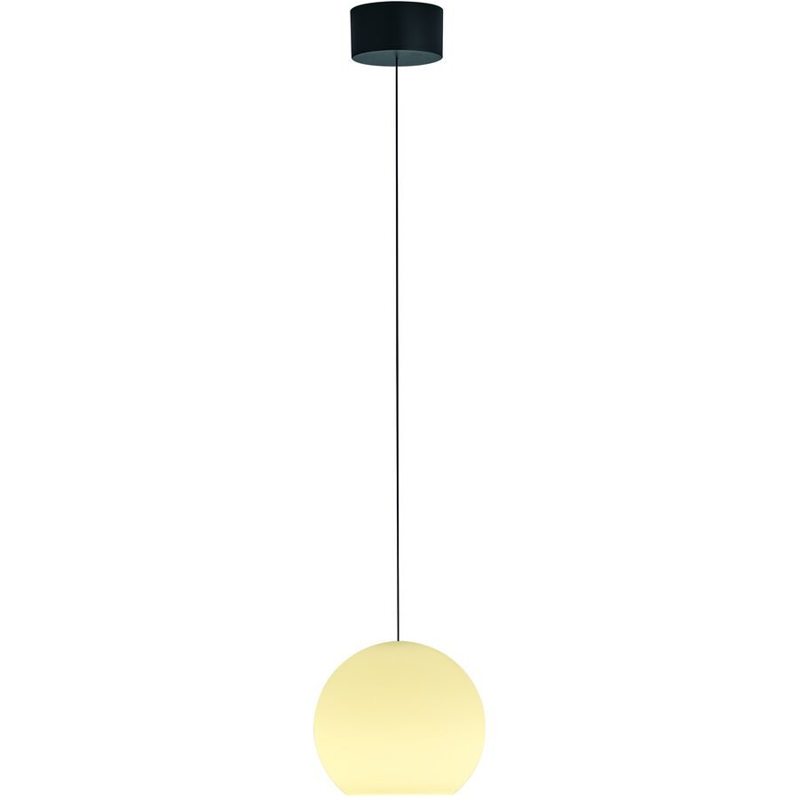 Designer-Pendellampe Bankamp Globe schwarz 1-flammig dimmbar D 19 cm - LED - Lichtfarbe: Extra warmweiss - Material: Silikon/Eisen -