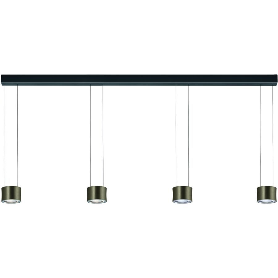 Designer-Pendellampe Bankamp Impulse Bronze 4-flammig vertical flex - LED - Lichtfarbe: Extra warmweiss - Material: Glas/Stahl/Aluminium -