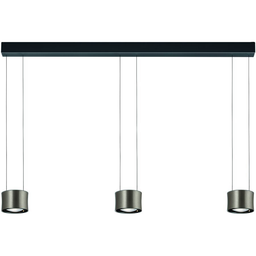 Designer-Pendellampe Bankamp Impulse Bronze 3-flammig vertical flex - LED - Lichtfarbe: Extra warmweiss - Material: Glas/Stahl/Aluminium -