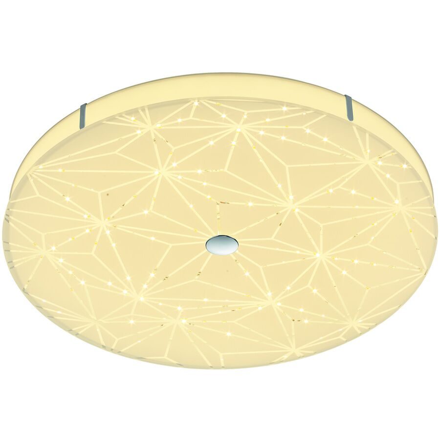 Designer-Deckenlampe Bankamp Mandala weiss mit Fernbedienung D 42 cm - LED - Lichtfarbe: Extra warmweiss - Material: Aluminium/Eisen/Glas -