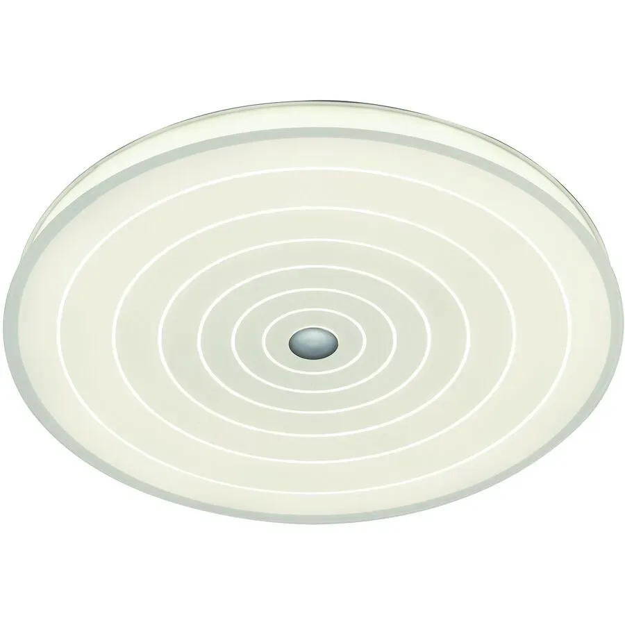Designer-Deckenlampe Bankamp Mandala weiss mit Fernbedienung D 42 cm - LED - Lichtfarbe: Extra warmweiss - Material: Aluminium/Eisen/Glas -