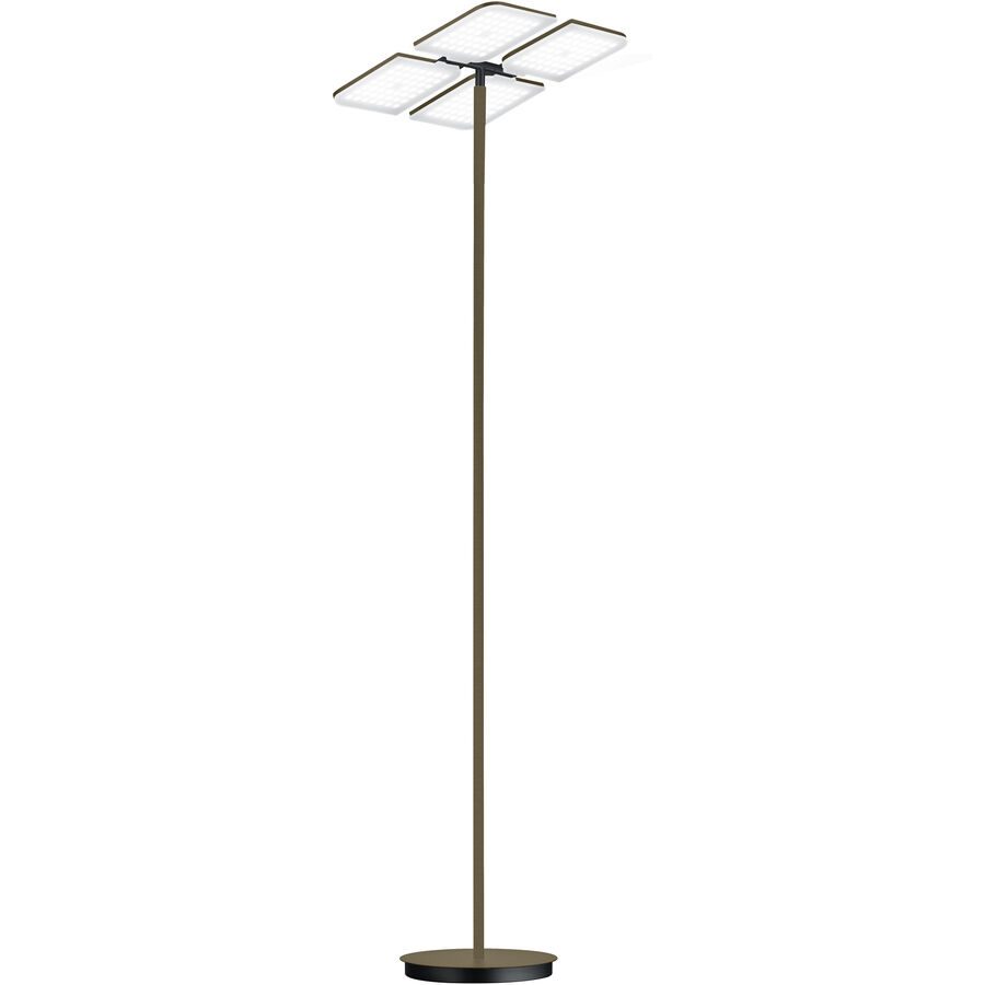 Designer-Stehlampe Bankamp Quadro bronze dimmbar H 190 cm - LED - Lichtfarbe: Extra warmweiss - Kaltes Tagesweiss - Material: Aluminium/Eisen/Acryl -