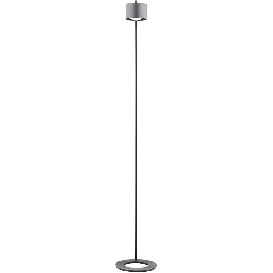 Designer-Stehlampe Bankamp Impulse Nickel matt dimmbar H 155 cm - LED - Lichtfarbe: Extra warmweiss - Material: Aluminium/Eisen/Glas -