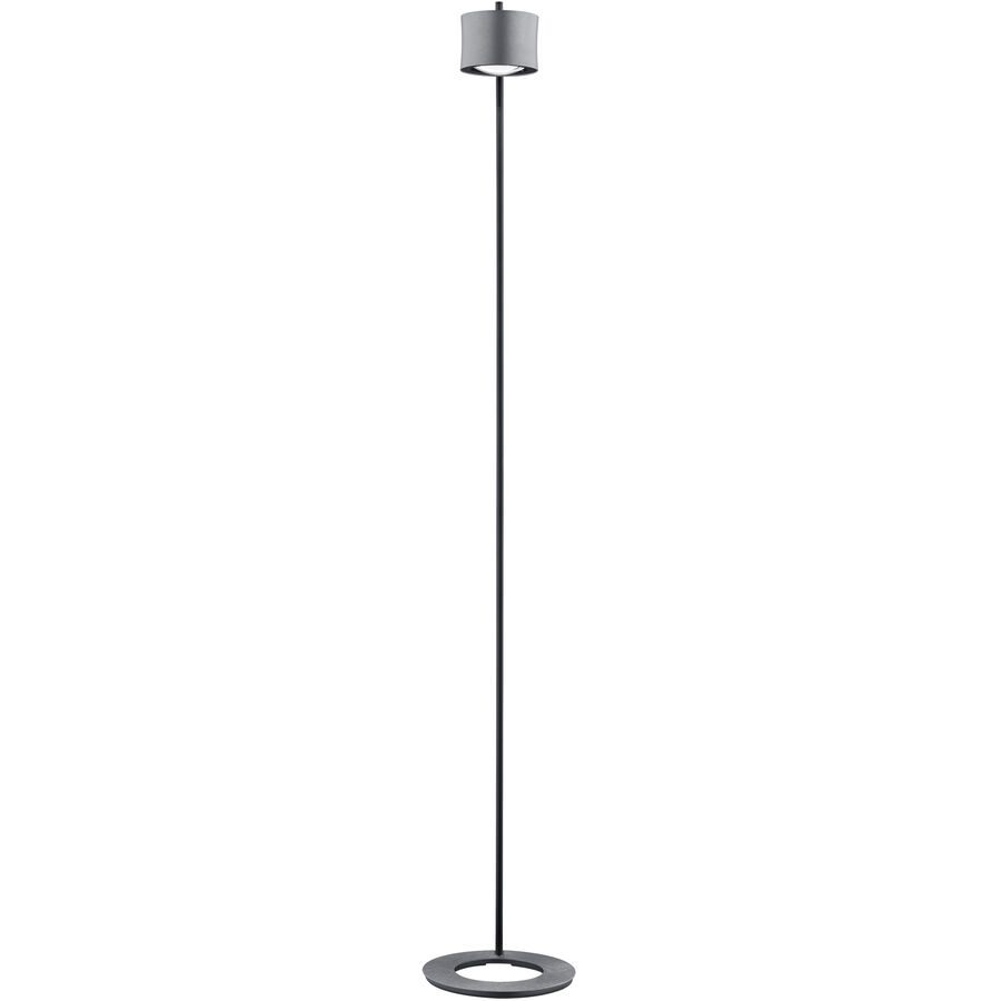 Designer-Stehlampe Bankamp Impulse Nickel matt dimmbar H 155 cm - LED - Lichtfarbe: Extra warmweiss - Material: Aluminium/Eisen/Glas -