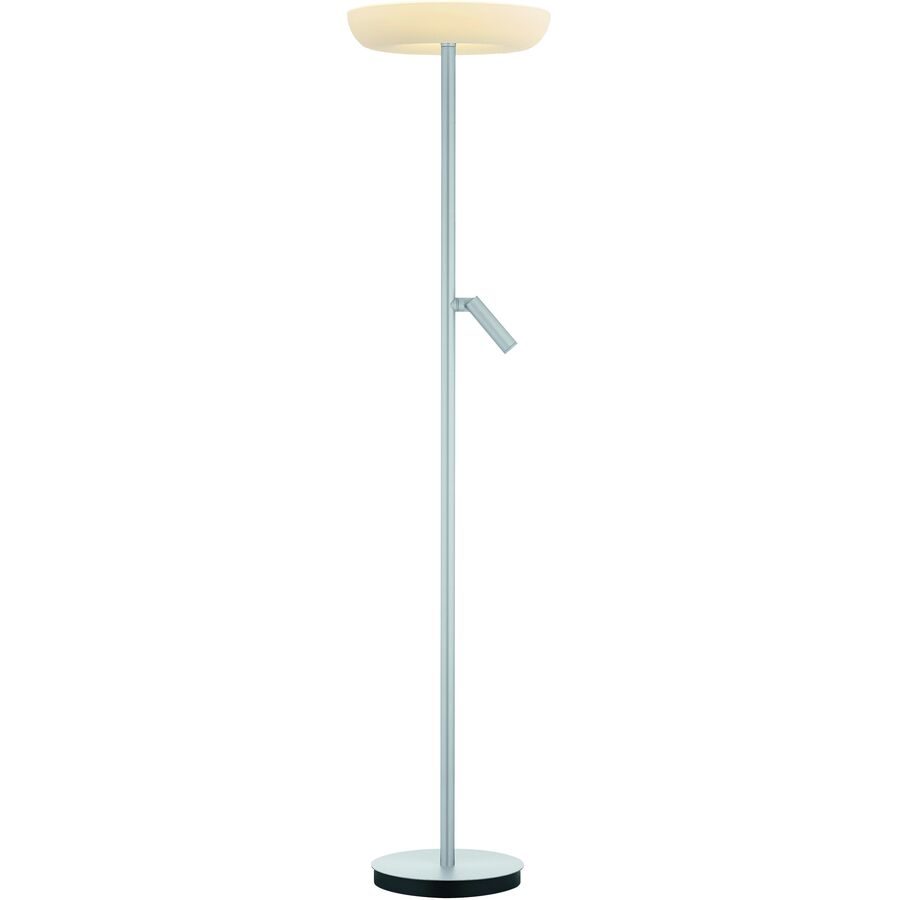 Designer-Stehlampe Bankamp Cielo aluminium matt dimmbar H 190 cm - LED - Lichtfarbe: Extra warmweiss - Material: Aluminium/Eisen/Glas -