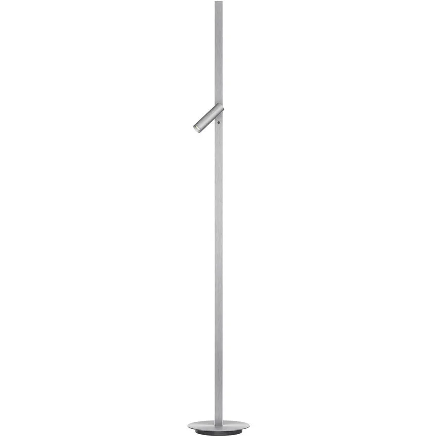 Designer-Steh/Leselampe Bankamp Line aluminium matt dimmbar H 160 cm - LED - Lichtfarbe: Extra warmweiss - Material: Aluminium/Eisen/Acryl -