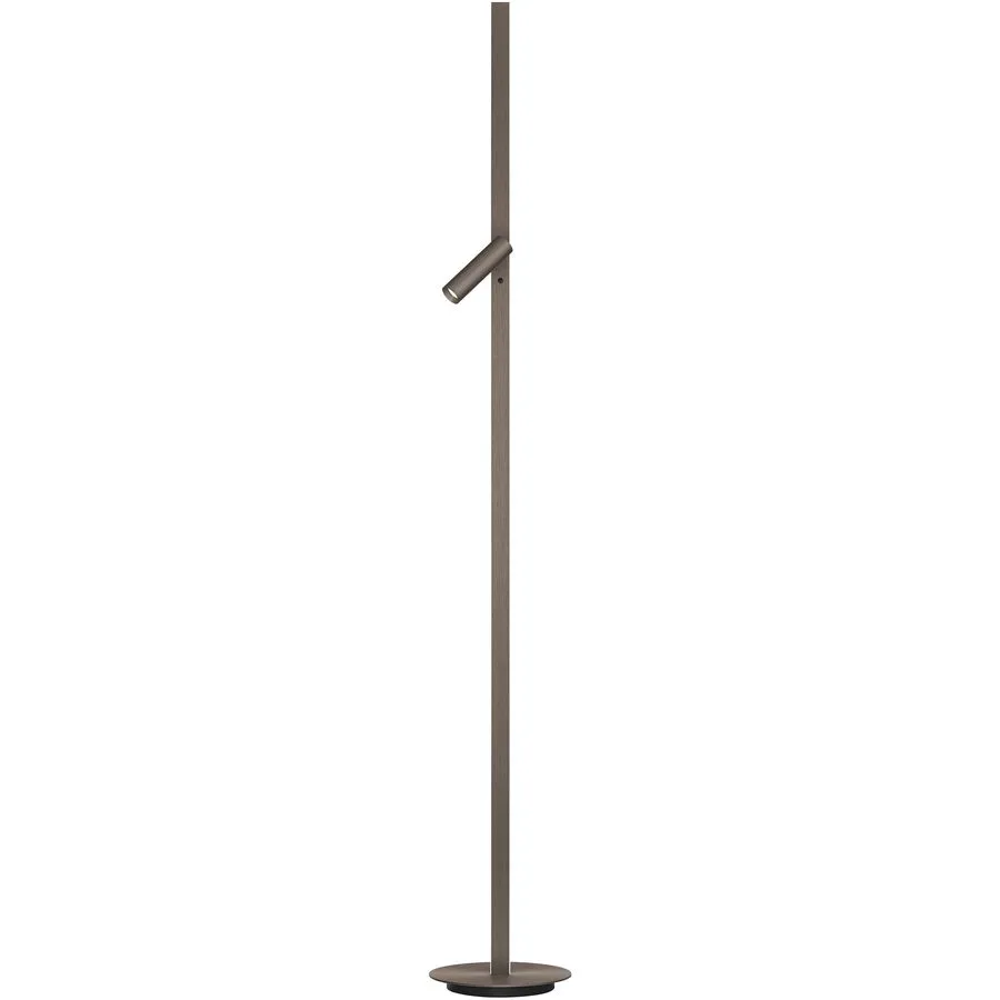 Designer-Steh/Leselampe Bankamp Line bronze dimmbar H 160 cm - LED - Lichtfarbe: Extra warmweiss - Material: Aluminium/Eisen/Acryl -