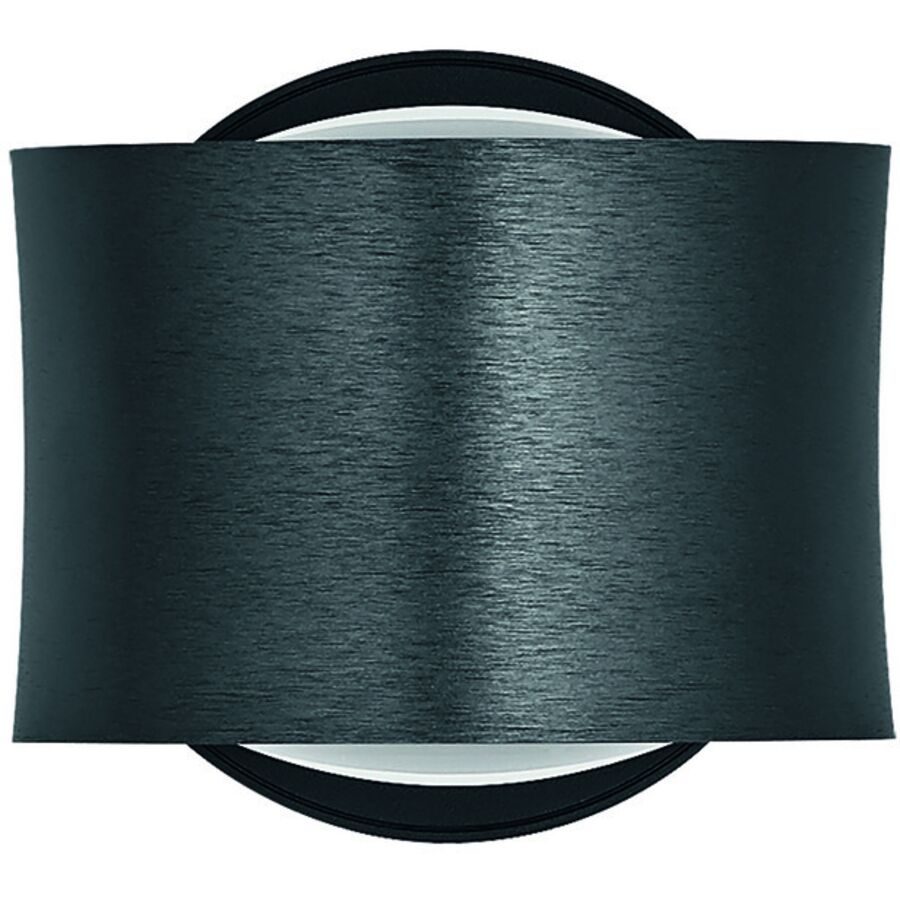 Designer-Wandlampe Bankamp Impulse anthrazit dimmbar - Farbe: anthrazit matt eloxiert - LED - Lichtfarbe: Extra warmweiss - Material: