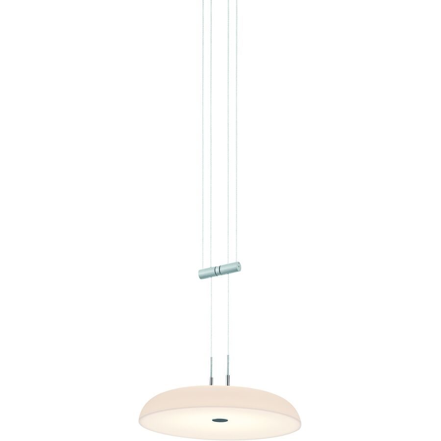 Designer-Pendellampe Bankamp Strada 2.0 Bowl aluminium matt dimmbar D 25 cm - LED - Lichtfarbe: Extra warmweiss - Material: Acryl -