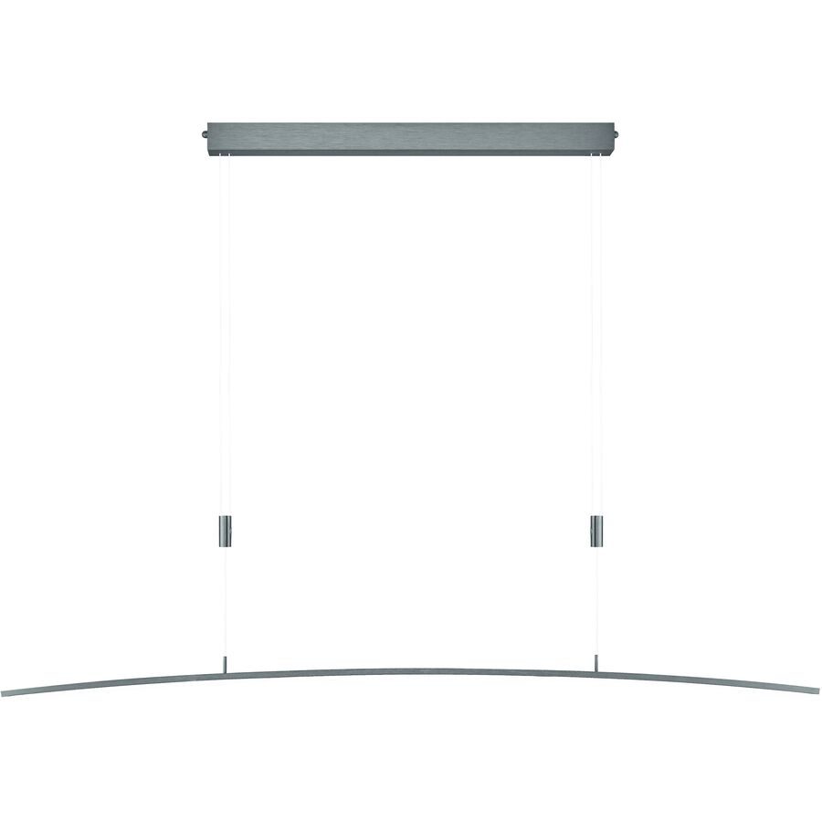 Designer-Pendellampe Bankamp Plain aluminium matt dimmbar 131 cm - LED - Lichtfarbe: Extra warmweiss - Helles Neutralweiss - Material: Aluminium/Stahl