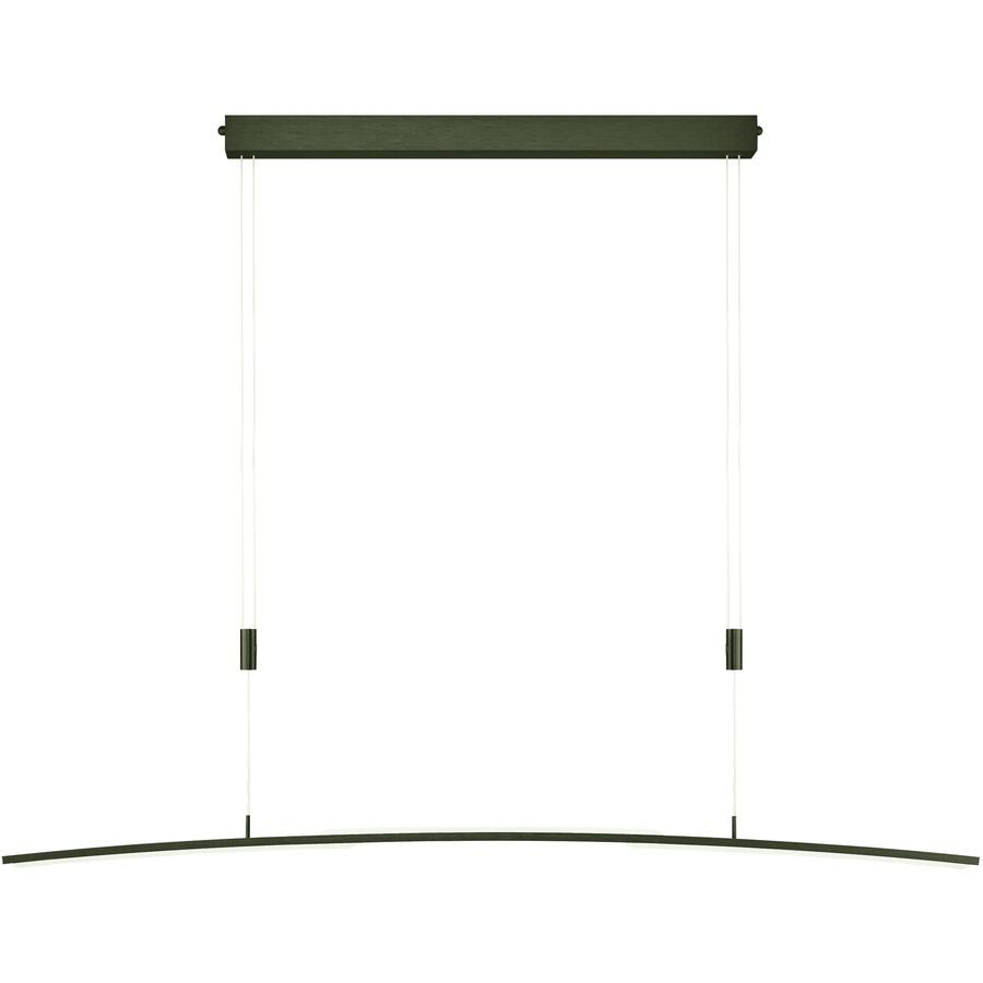 Designer-Pendellampe Bankamp Plain bronze dimmbar 120 cm - Farbe: bronze matt eloxiert - LED - Lichtfarbe: Extra warmweiss - Helles Neutralweiss -