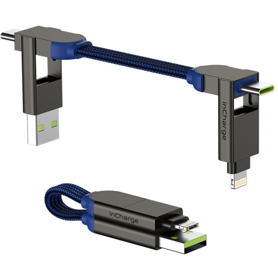 Rolling Square Ladekabel inCharge Blau - Farbe: saphirblau - Ladekabel