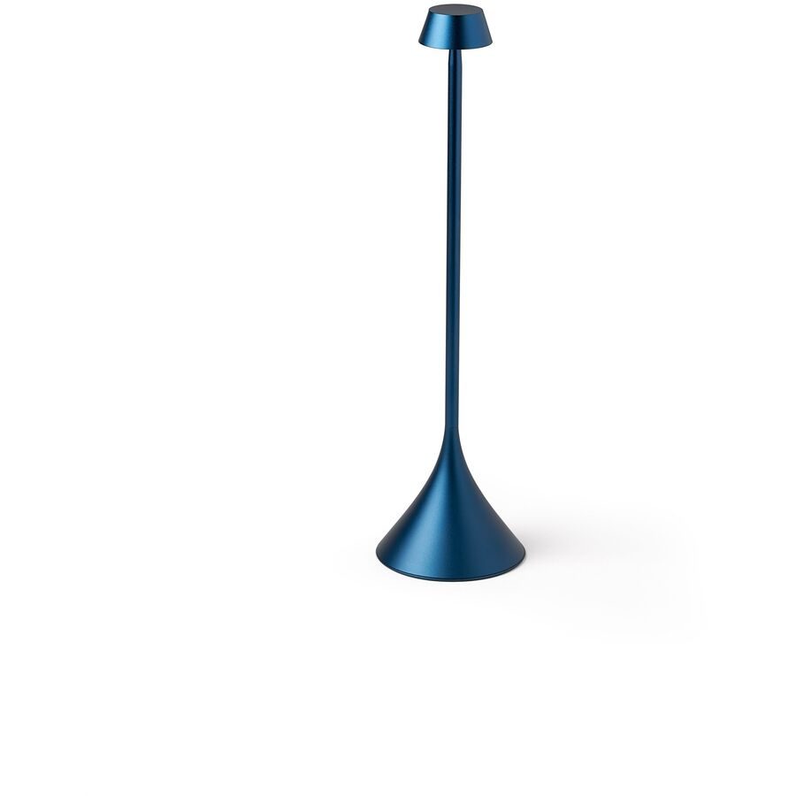 Lexon Tischlampe Steli Blau Metall 7.7 cm 28.6 cm - Farbe: Dunkelblau - LED - Lichtfarbe: Warmweiss - Kaltes Tagesweiss - Tischlampe- LED