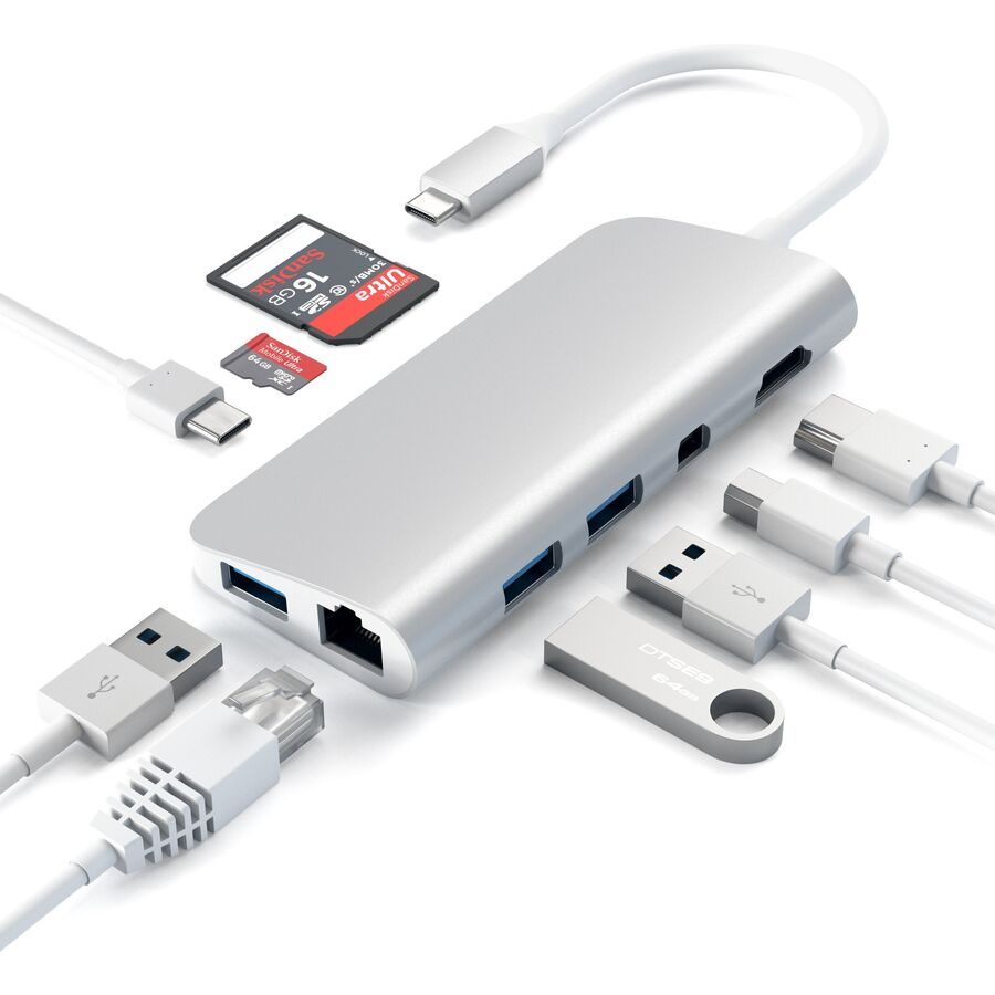 Multiport Satechi Silber Metall/Kunststoff - Multiport