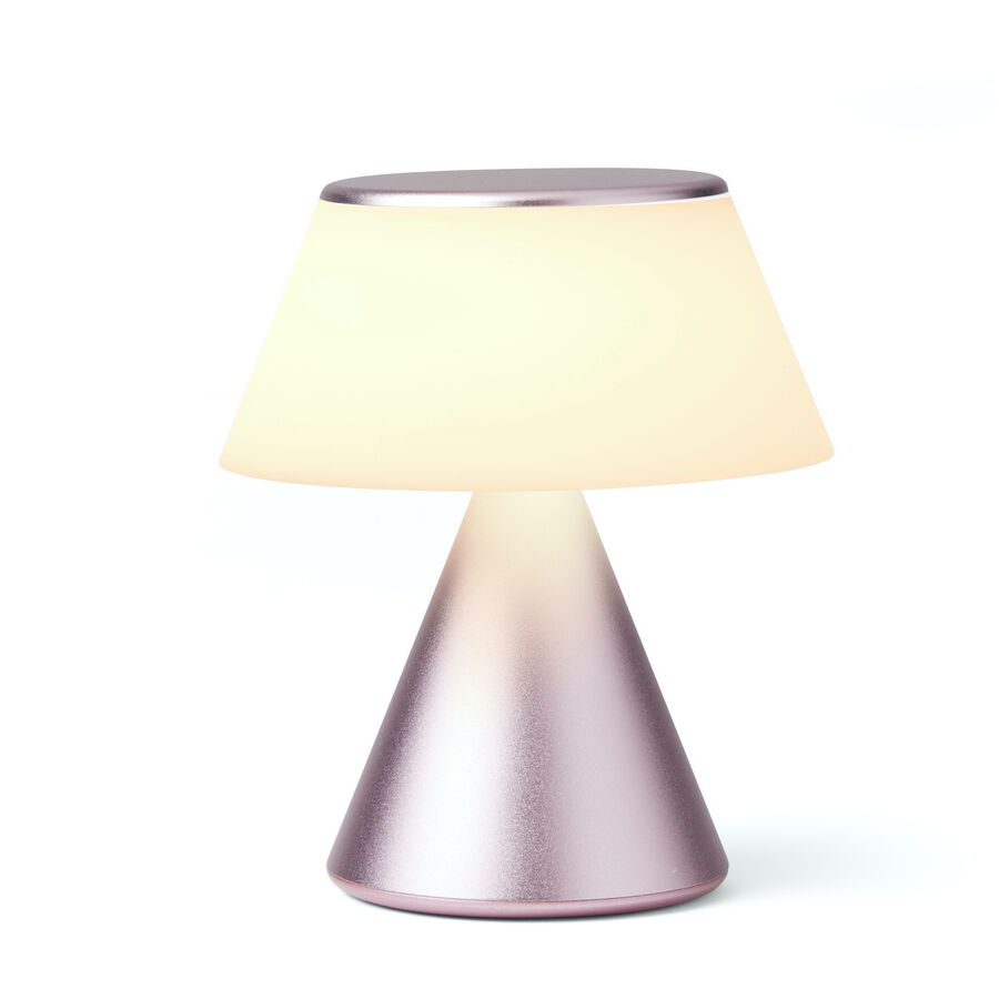 Lexon Tischlampe Luma Weiss/Rosa Kunststoff/Metall 9.3 cm 10.8 cm - LED - Lichtfarbe: Warmweiss - Kaltes Tagesweiss - Material: Kunststoff/Metalle -