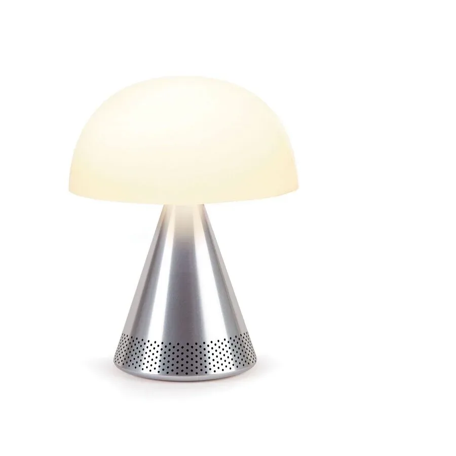 Lexon Tischlampe Mina Weiss/Silber Kunststoff/Metall 14 cm 17 cm - LED - Lichtfarbe: Warmweiss - Kaltes Tagesweiss - Tischlampe- LED Energiesparlampe