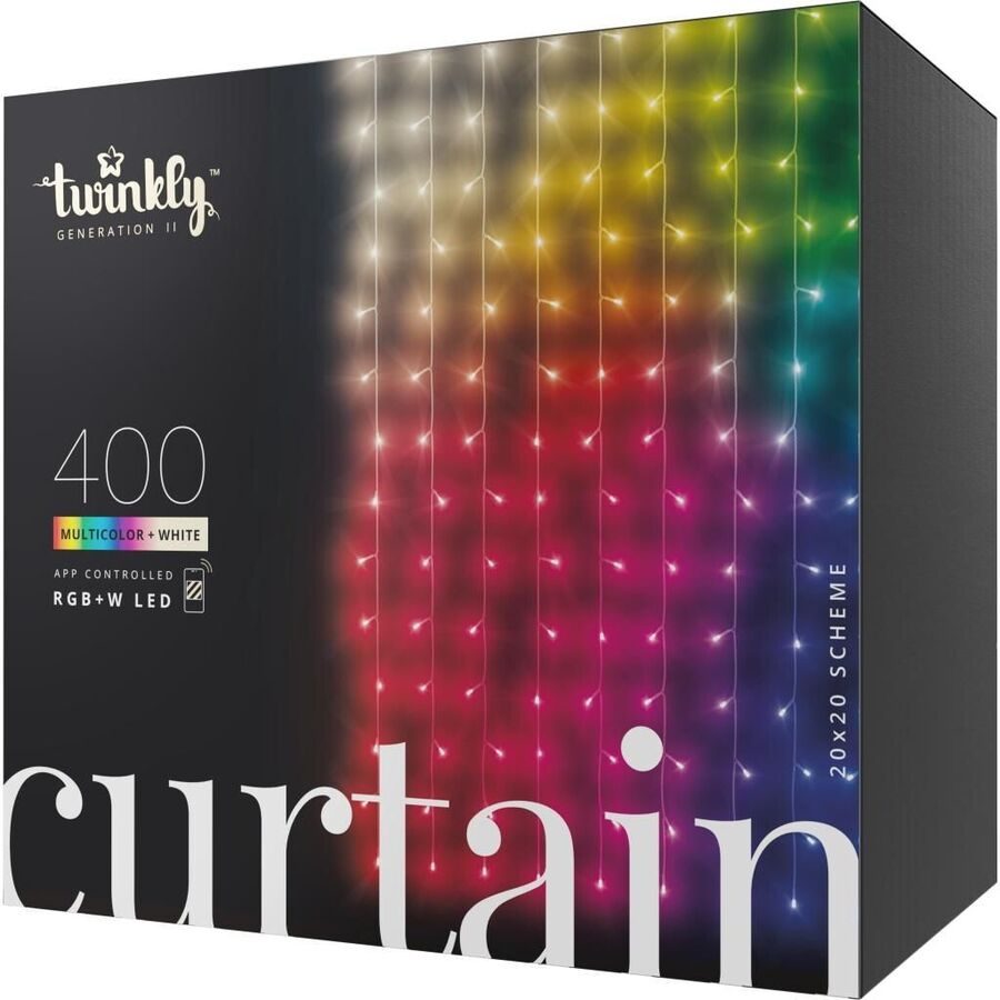 Lichtervorhang Twinkly Schwarz 200 cm - Lichtervorhang