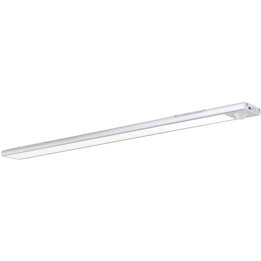 Unterbaulampe Norman Silber Aluminium 4 cm 1.4 cm - LED - Lichtfarbe: Warmweiss - Unterbaulampe- LED Energiesparlampe