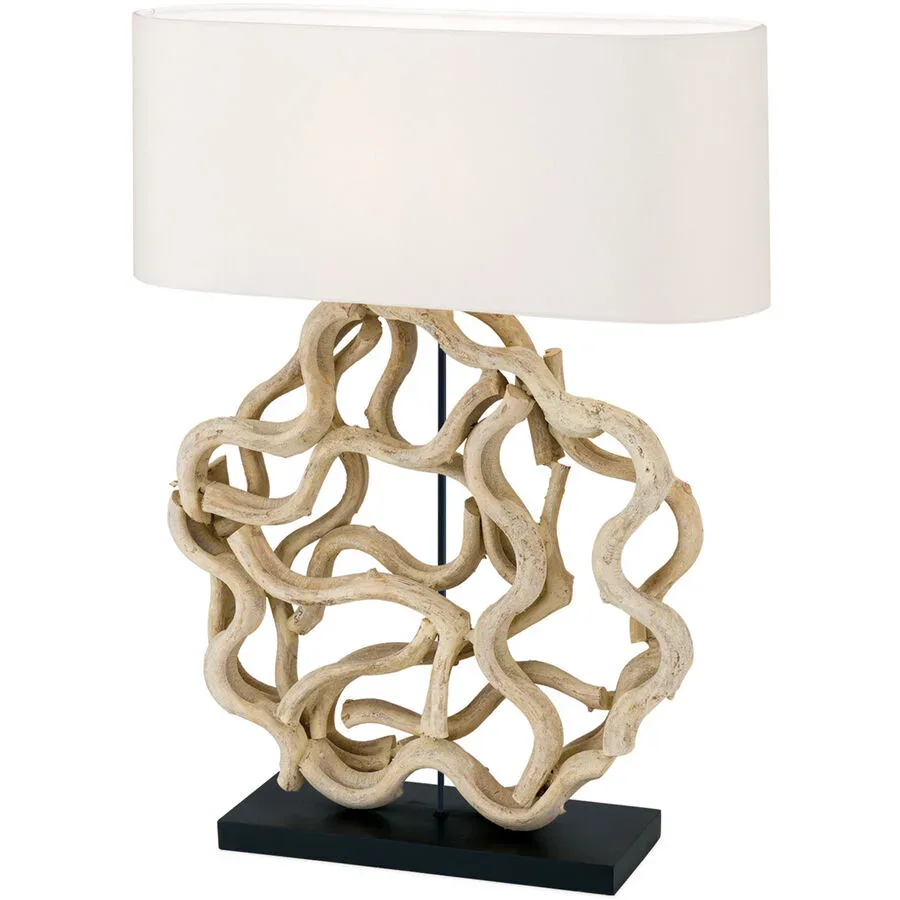Tischlampe Peggy Holz 20 cm 73 cm - Farbe: natur - Tischlampe