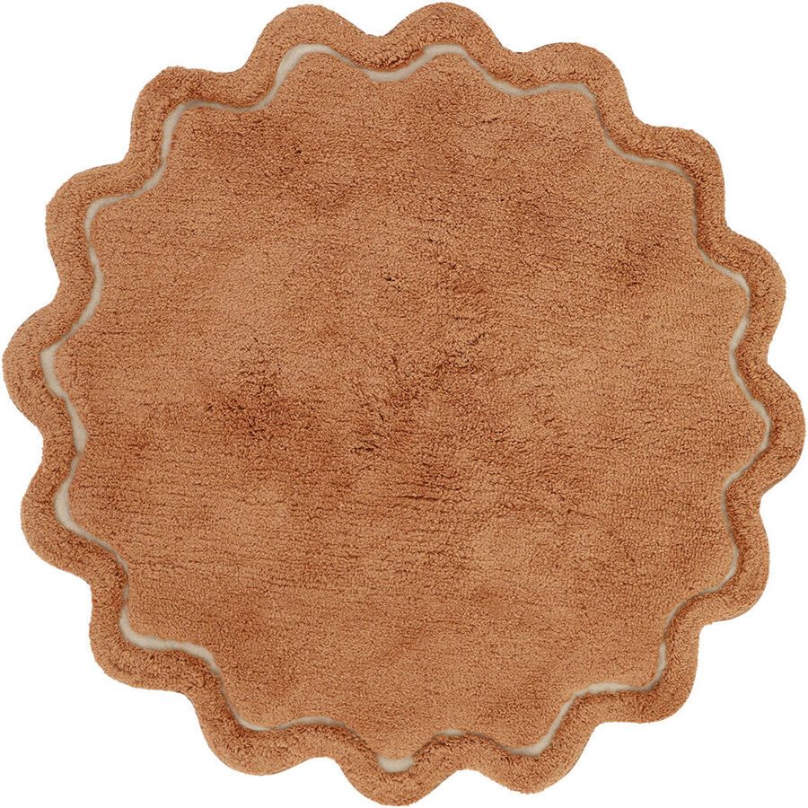 Teppich Aprila Baumwolle 110 cm 110 cm - Farbe: Toffee - Teppich