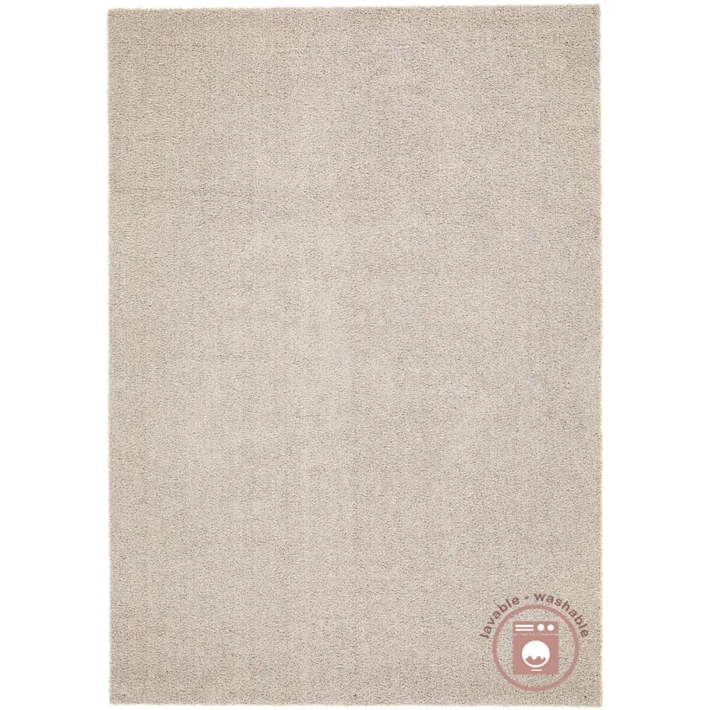 Teppich Etienne Beige Polyester 200 cm 140 cm - Farbe: cream - Teppich