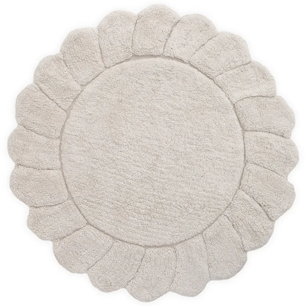 Teppich Florina Weiss Baumwolle 110 cm 110 cm - Teppich