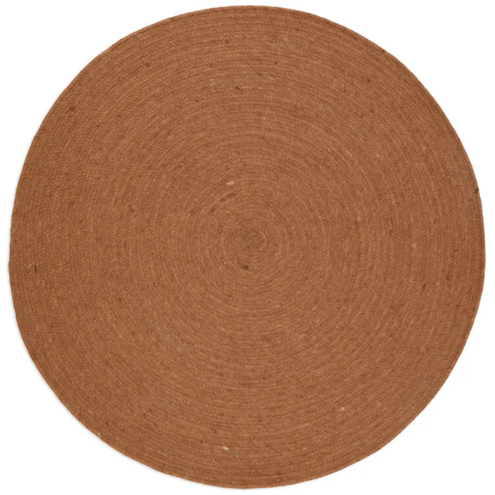 Teppich Juha Stoff 110 cm 110 cm - Farbe: Toffee - Teppich