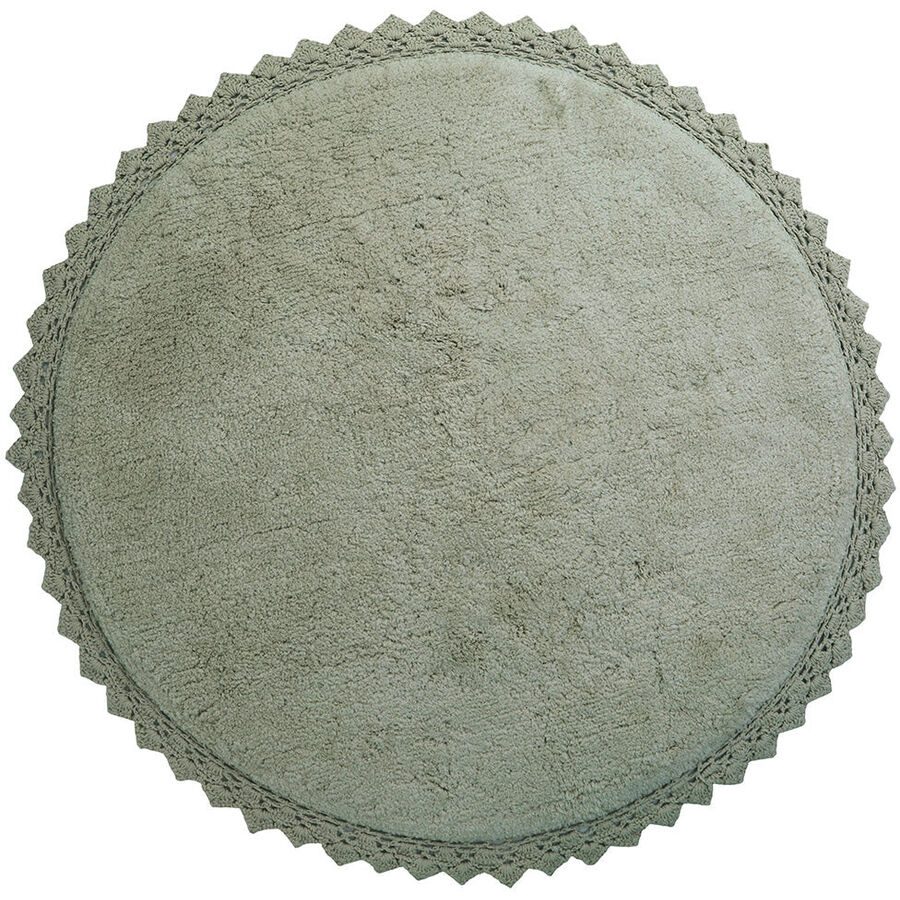 Teppich Emmi Grün Baumwolle 110 cm 110 cm - Farbe: olive - Teppich