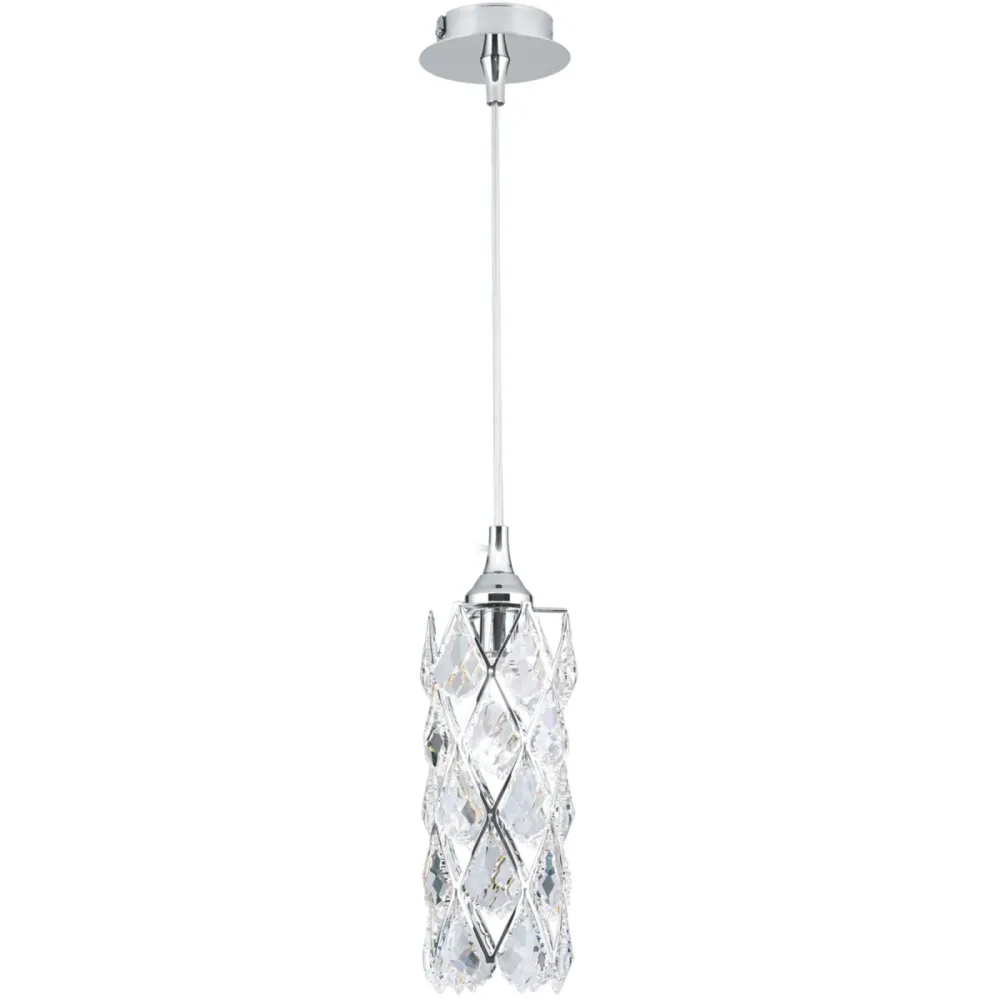 Pendellampe Rita Grau Stahl 21 cm - Farbe: chrom - Pendellampe