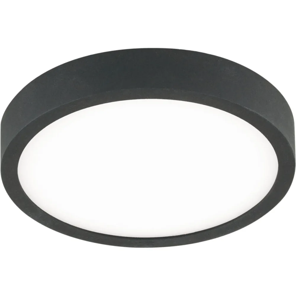 Deckenlampe Bully Schwarz Aluminium 2.4 cm - LED - Lichtfarbe: Warmweiss - Deckenlampe- LED Energiesparlampe